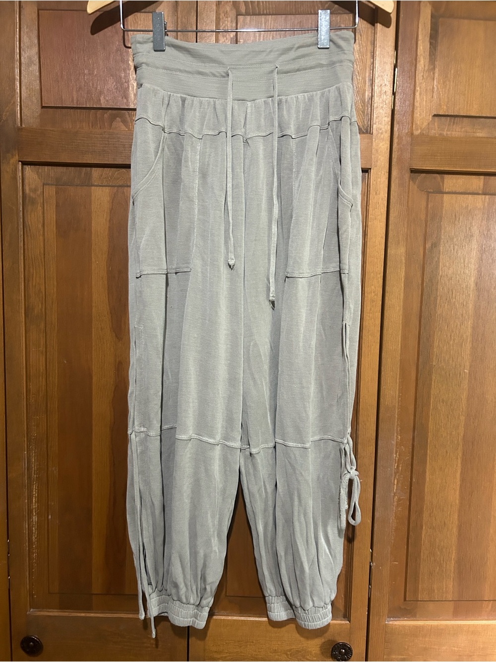 FP Movement Goldie Pants Khaki Green Harem Joggers Drawstring XS